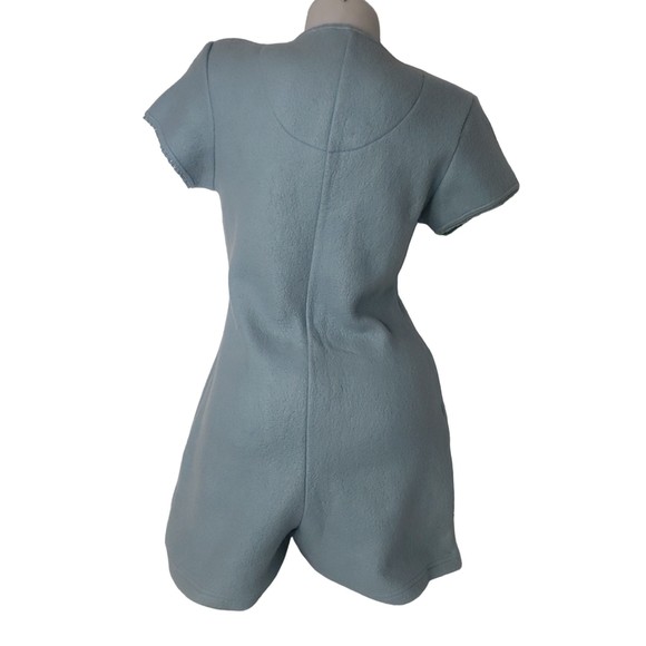 Victoria's Secret Country Blue One Piece Fleece Sleep Romper Size Medium - Picture 2 of 6